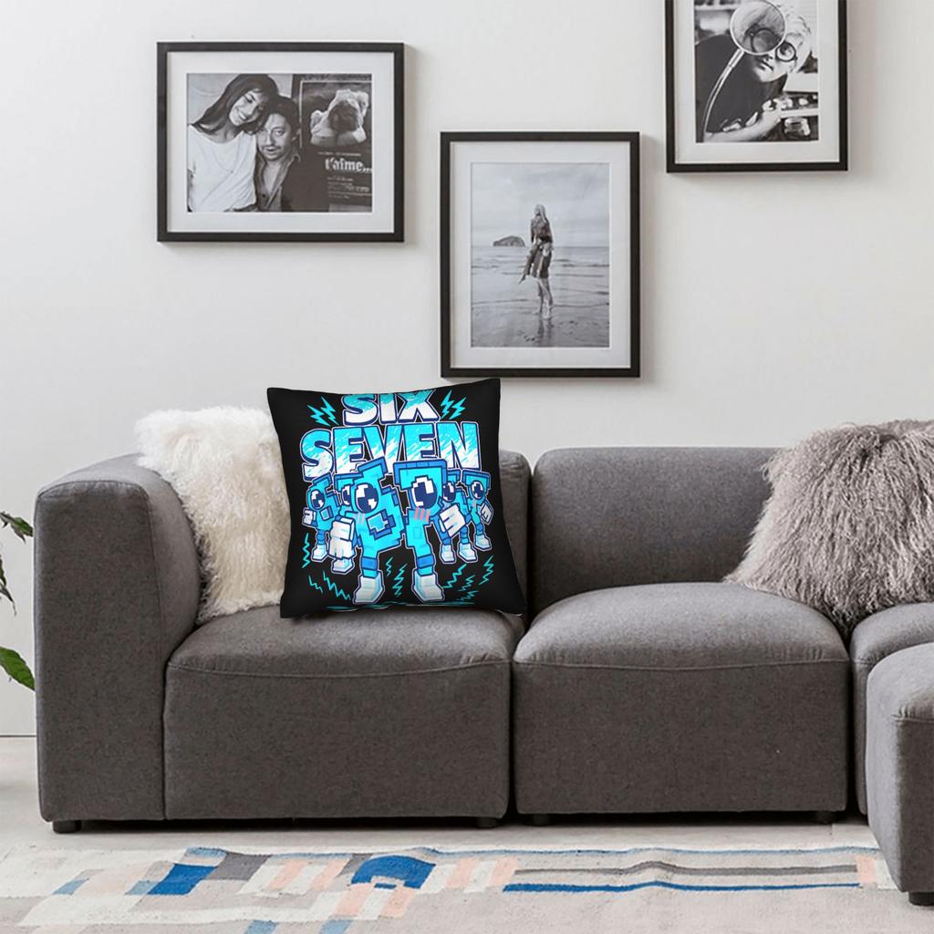 Pillow Cover 67 Meme Six Seven 6 7 Italian Brainrot Morden Pillow Case For Living Room Chair Pillowcases