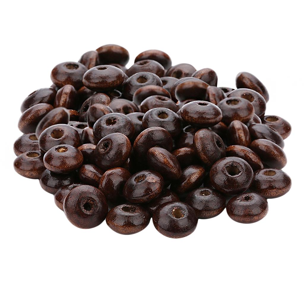 200 Uds. Cuentas de madera Natural espaciador de ábaco fabricación de joyas sueltas