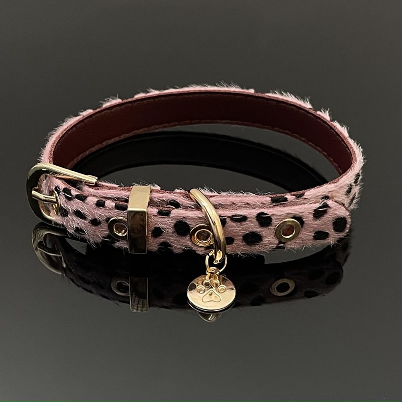 

Chocker Punk Leopard Belt Buckle Female Accessories Pink Leopard Buckle Collar