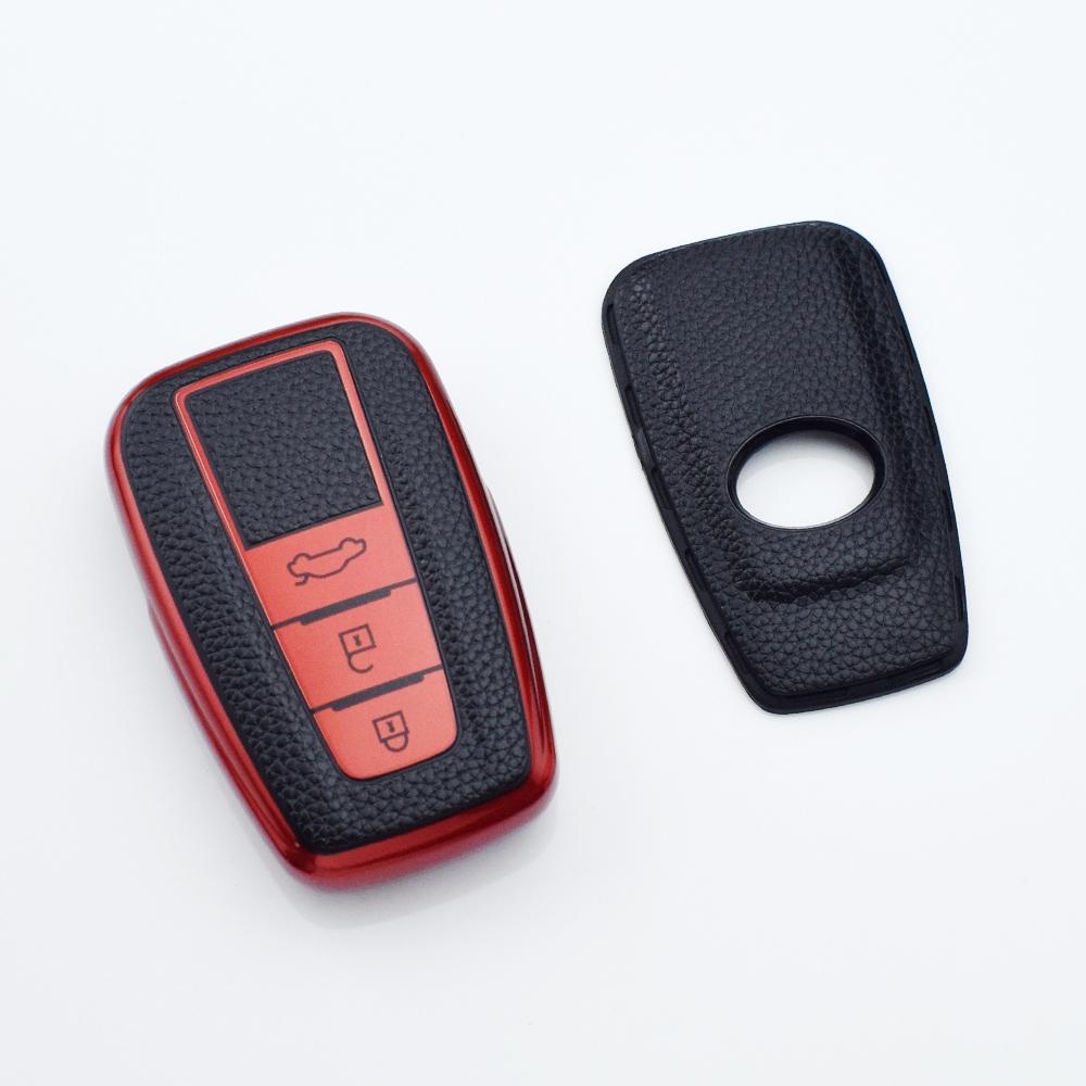 AUTO Leather TPU Car Key Cover Case Shell Fob For Toyota Prius Camry Corolla C-HR CHR RAV4 Prado 2018 Accessories