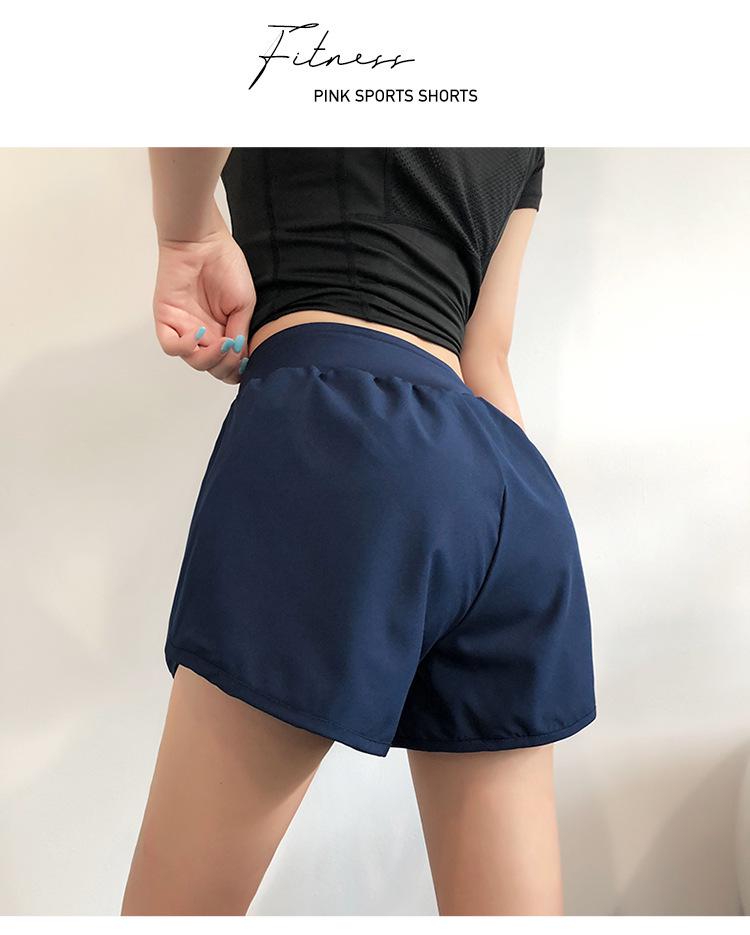 Shorts de Yoga e Corrida Feminino 2 em 1 de Cintura Alta - Anti-Exposição, Emagrecedor, Roupa Ativa de Verão