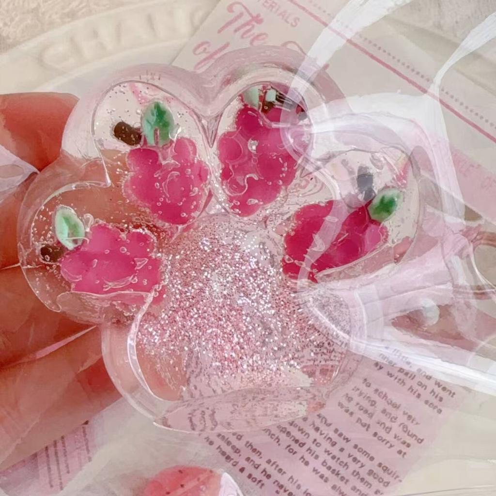 Soft Cat Paw Pinch Fun Toys, Slow Rebound Green Grapes, Orange Fruits, Strawberry Stress-relieving Children's Toy Gifts