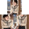 French Chic Long Sleeve Shirt With Ruffle Details For Elegant Spring Fashion