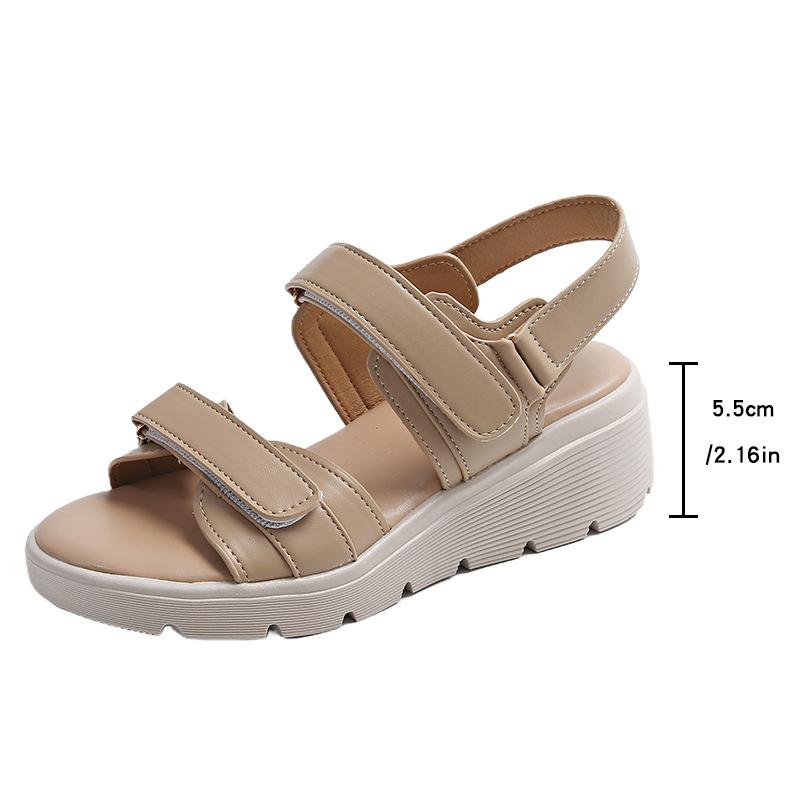 Plateau-Muffin-Sandalen Damen Sommer 2025 neu vielseitig modisch Feenstil erhöhte Römerschuhe Outdoor-Damen-Schuhe