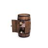 KREATIV COOPER Weinflaschenregal mit LED-Beleuchtung - Bartheke - Holzfass - Weinständer - Whiskybar - Minibar 80 cm Wengé