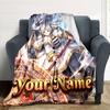 1pc Frieren Blanket with Custom Name, Gift, for Men and Women, Soft Blanket, Good for Sofa Bed Couch Travel, Lightweight Flannel Blanket