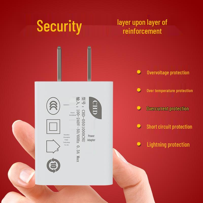 In Stock: Universal 5V1A USB Charger for Light Strips & Desk Lamps, Chinese Standard with CCC Certification, 5V2A Mobile Phone Charger
