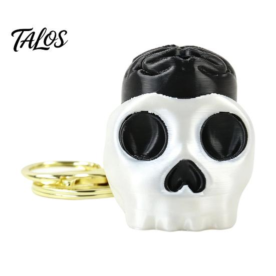 Tactile Decompression Toy for Adults Halloween Fidget Clickers, Cute Mini Black Cat Pumpkin Skeleton Keychain, Quiet Office School 3D Printed Clicker