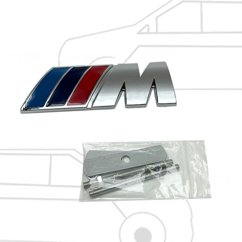 Grilă și Autocolant Aripă Compatibile cu Logo M pentru BMW: Seriile 1, 3, 4, 5, X1, X3, X5