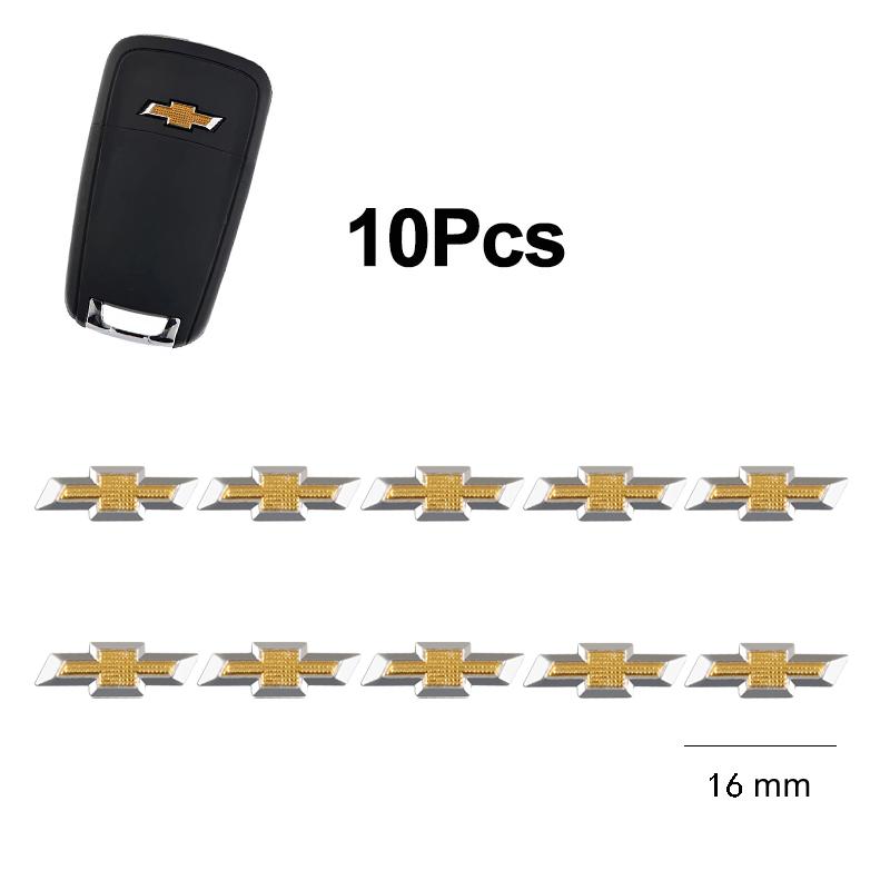 ydpf8 5/10Pcs Aluminum Car Remote Key Emblem Stickers For Chevrolet Trax Camaro Aveo Cruze Sonic Silverado Captiva Equinox Trailblazer