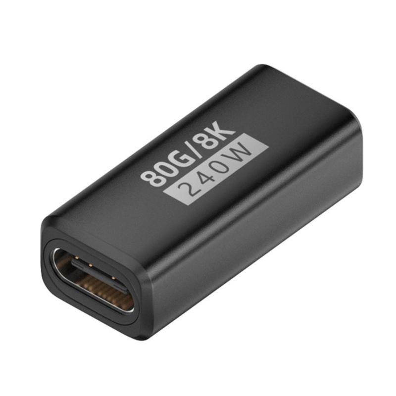 USB C Adapter 240W 80Gbps 8K@60Hz for Thunderbolt4/5 and Phone 16 15 with Fast Charging Display