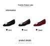Burgundy Suede Rhinestone Flats with Square Toe - Women's Low Heel Slip-On Shoes for Autumn/Winter 2025.