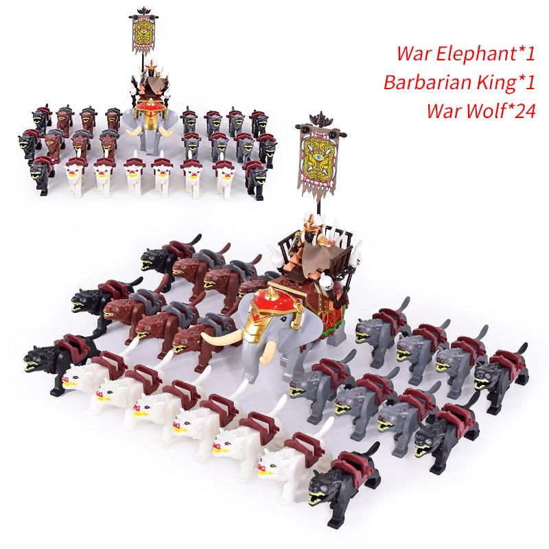 

Medieval Ages southern barbarians elephants Action Figures Building Blocks Bricks kids Toys gifts
