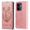 For Oppo Reno13 F 5G Stand Case Lucky Deer Imprinted Magnetic Closure Leather Wallet Phone Cover
