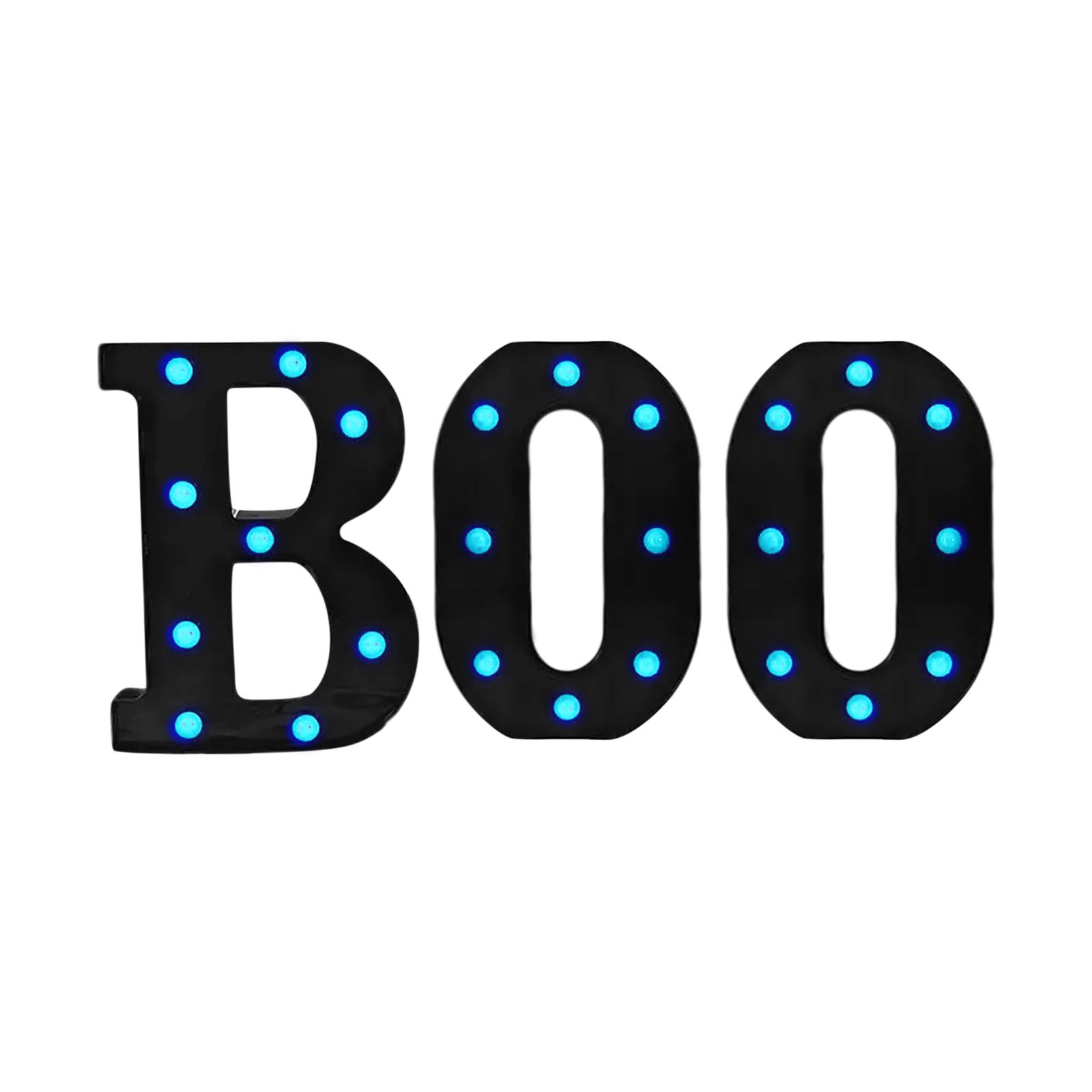 

LED Halloween Letter Lights Festival Luminous Letter Horror Desktop Scene Layout Atmosphere Props Decoration Lights, Desktop Ornaments One Size