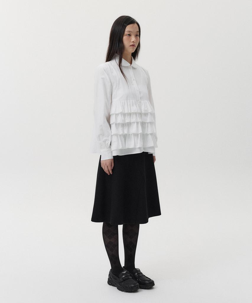 Ohesio Cancan Frill Blouse, White