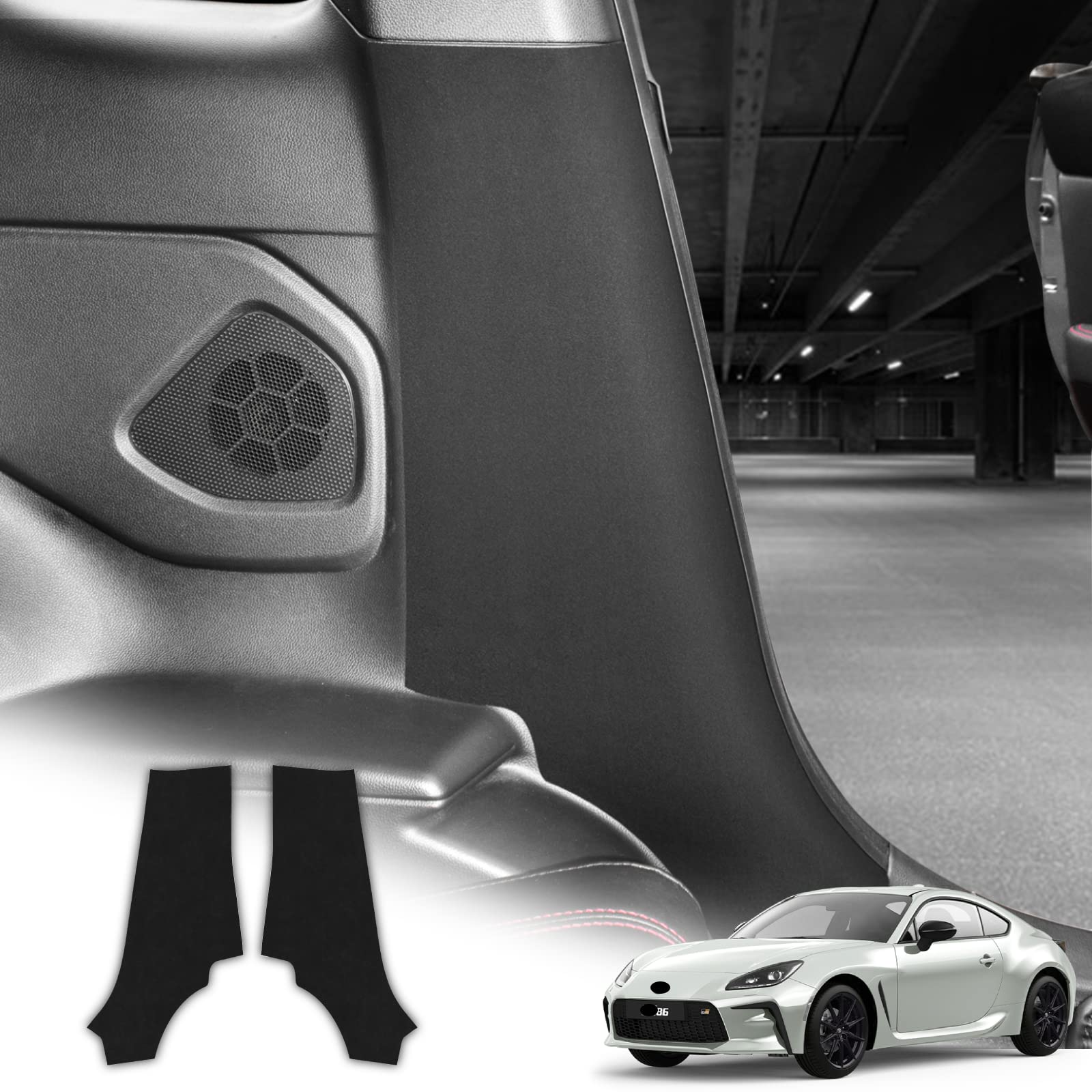 

KUNGKIC Toyota GR86 ZN8 Subaru BRZ ZD8 2021 2022 2023 B pillar mat B чёрный