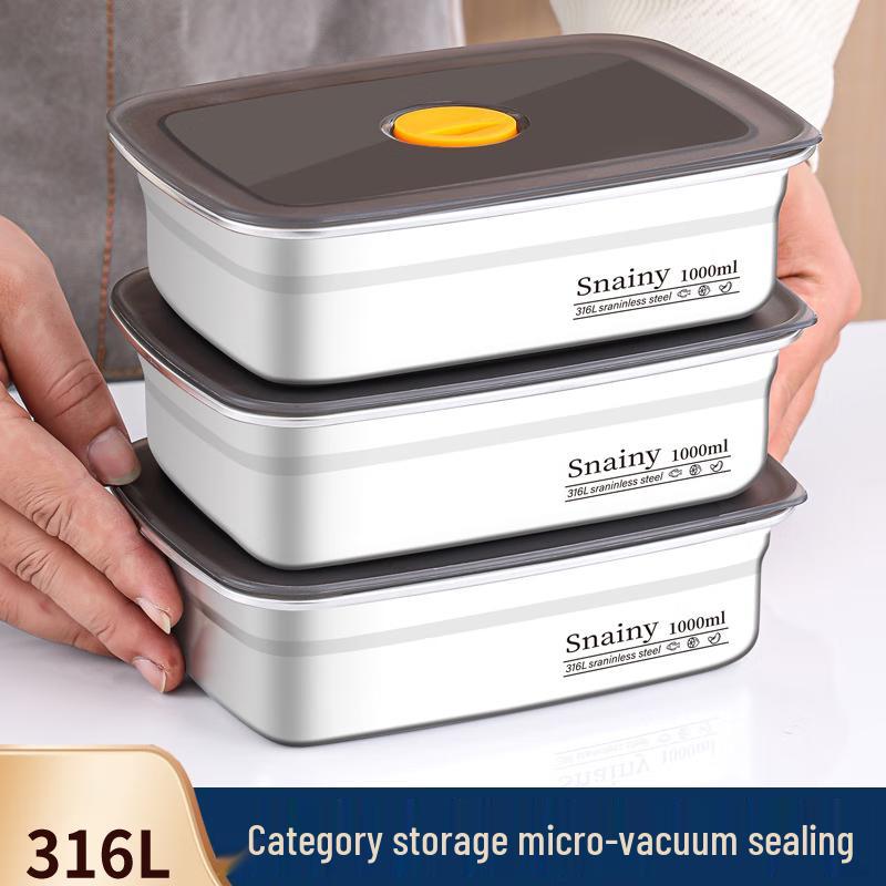 

Zhinianhua 316 Stainless Steel Food Storage Containers, 2-Pack