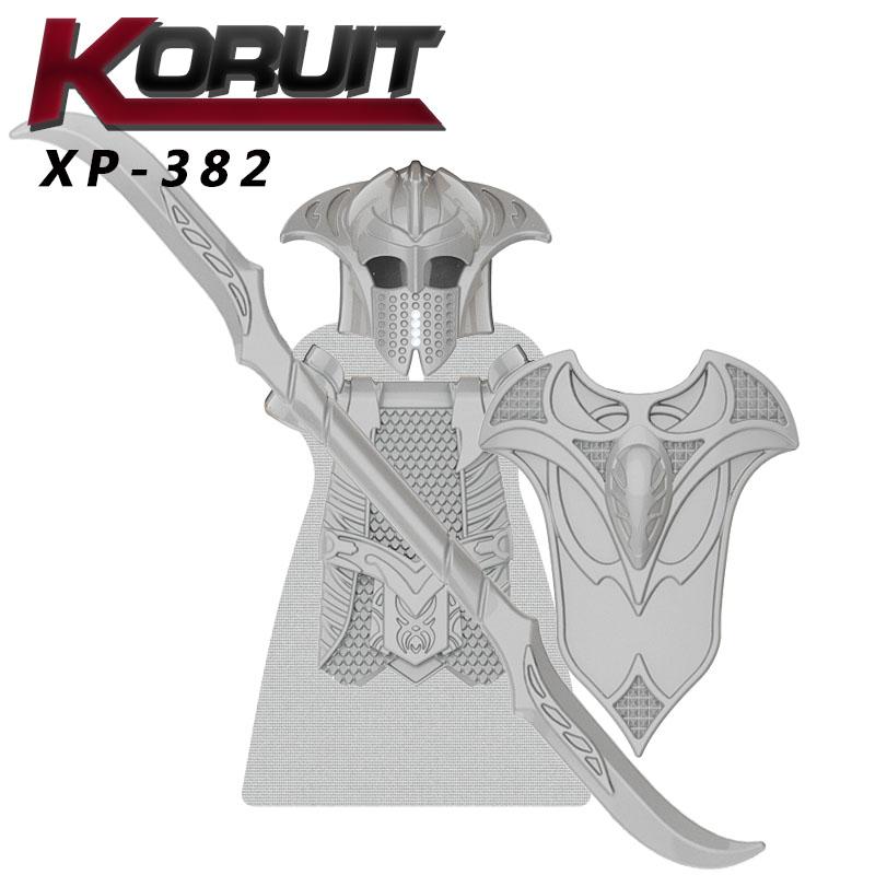 

1PCS LOTR Elves Soldier Orcs Army Figures Armor Guard Warrior Archer Medieval Knights Building Blocks Bricks toys for kid gifts