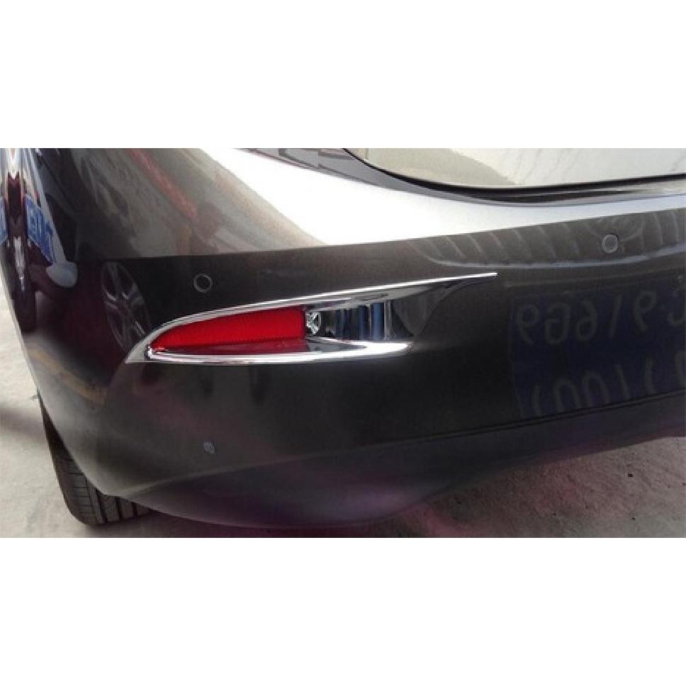 For Mazda 3 Sedan 2014-2018 Chrome Bumper Reflector Fog Light Cover Surrounds