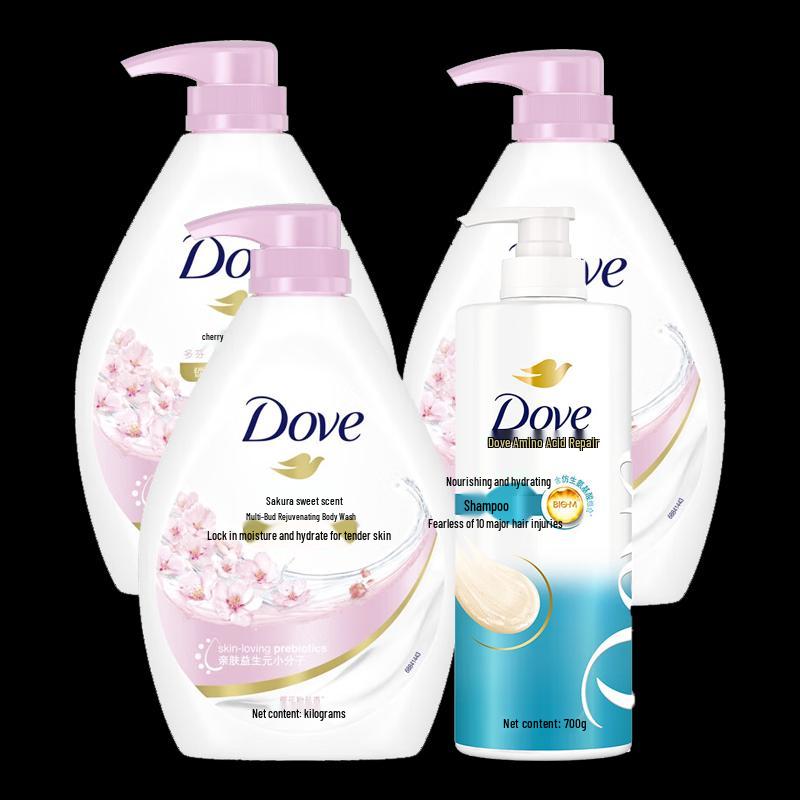 Dove Sakura Sweet Scent Shower Milk & Hydrating Shampoo Bundle