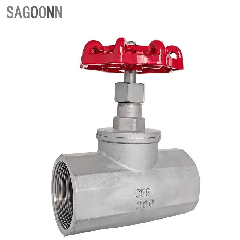SAGOONN 304 Stainless Steel Threaded Globe Valve
