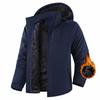 Jachetă de Iarnă pentru Bărbați, Căptușită cu Fleece, Groasă, Mărimi Mari, Caldă, din Bumbac, Impermeabilă și Rezistentă la Vânt, Jachetă de Exterior