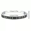Stainless Steel C-shaped Open Bracelet Sun Moon Star Element Open Silver Bracelet In Stock Wholesale