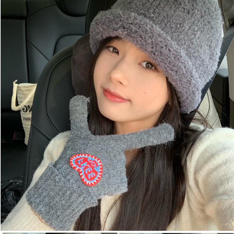 Curled Fleece Plush Hat Women's Autumn and Winter Korean Version Versatile Headgear Japanese Big Head Circumference Versatile Ear