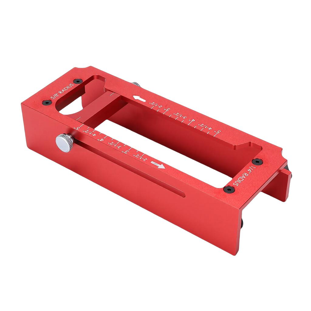 Door Hinge Jig, Aluminum Alloy Door Hinge Template Kit for Router, Adjustable Mortise Jig Fits Door Hinges From 2.5 To