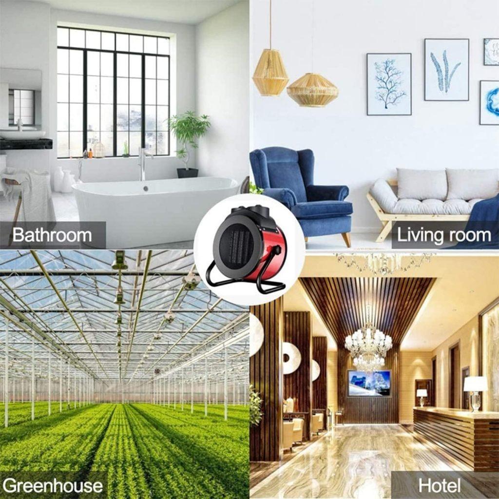 Industrial Electric Heater Fan Commercial Warm Heater Blower Keletool 3000W Air Workshop Space Garage Heating Appliances