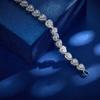 Heart Shaped Cubic Zirconia Tennis Bracelet for Women Trendy Copper for Anniversary Gift