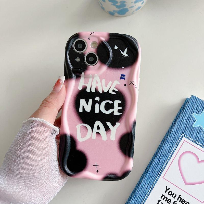 Letters Phone Case for Xiaomi Redmi Note 13 Pro 5G 12 4G 13 Pro Plus 11 10 Pro 12S Redmi 13C 12C 12 3D Wavy Curved Edge Cover