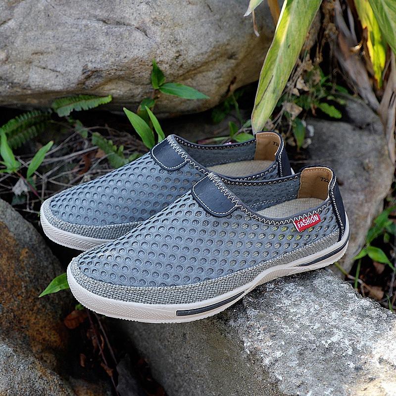 2025 summer new fashion trend breathable mesh men's shoes youth outdoor leisure hiking shoes