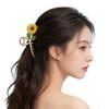 Metal Flower Hair Clips Advanced Hair Grab Fashion High Ponytail Holders  for Women Girls