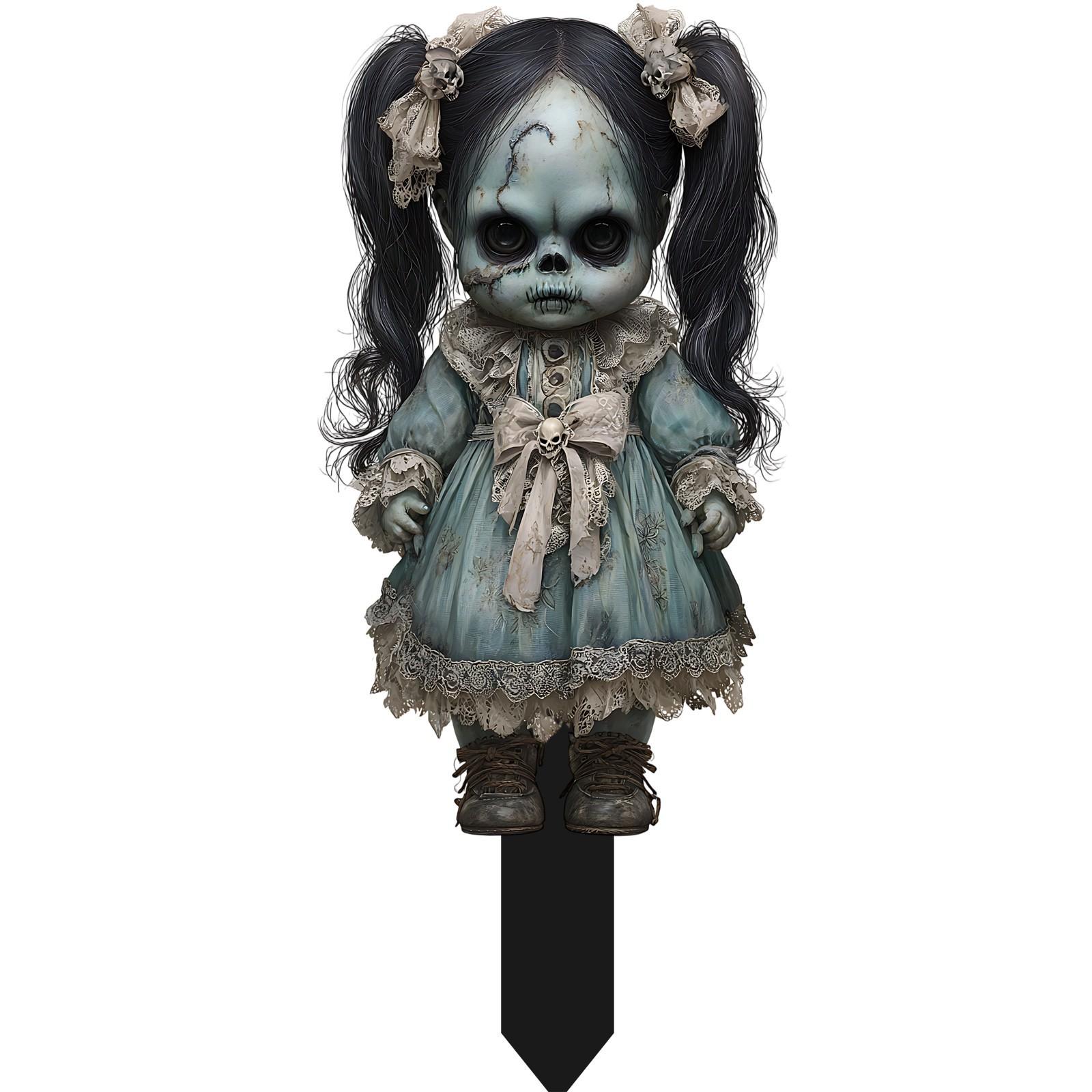 

Ужасные украшения для пола двора, Декоративные ужасные реквизиты Пугало, Подходящие для украшения на Хэллоуин, 2D-украшения One Size