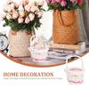 10pcs Handheld Flower Basket Woven Basket Household Office Decor Basket Easter Party Wedding Flower Picnic Garden Decor