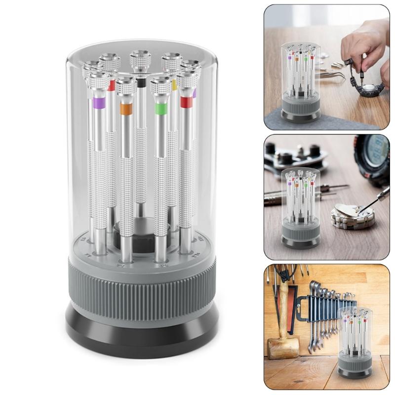 9Pcs Professional Watchmaker Screwdriver Set Watch Screwdriver for Watch Repair Eyeglasses Repair Jewelry Repair