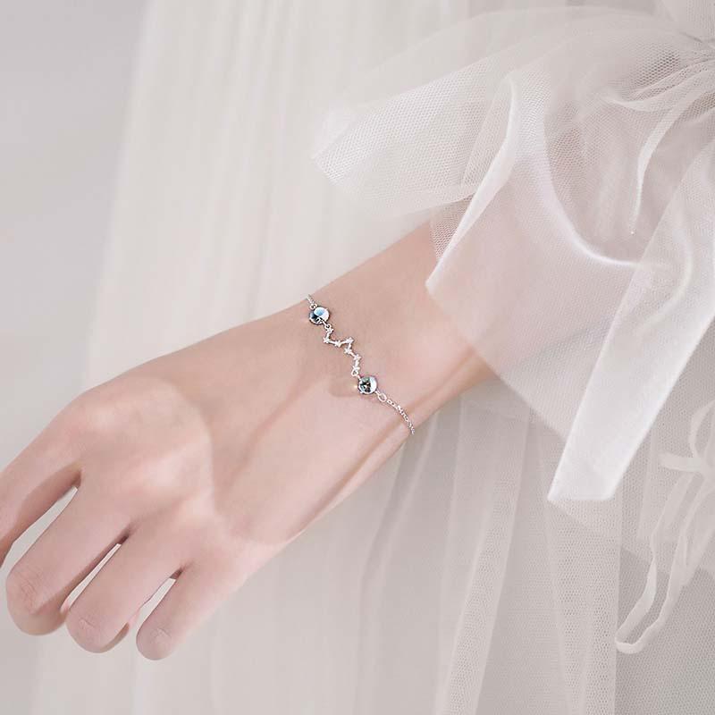 Polaris Bracelet Day Creative Simple Personality Student Lucky Aurora Colorful Moonstone Bracelet Female