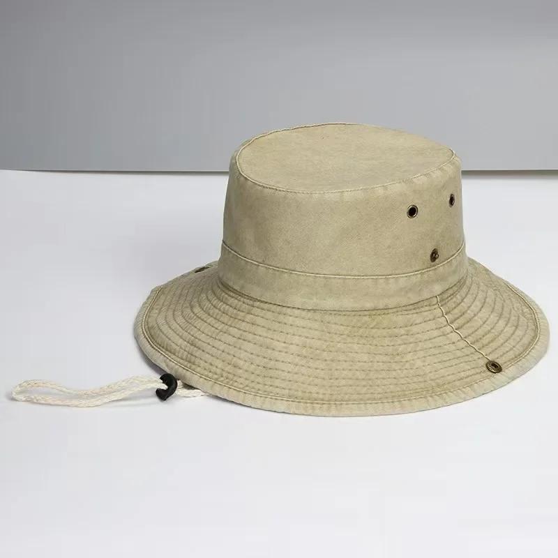Big Size Do Old Large Eaves Bucket Hat Men Women Outdoor Sunscreen Hat Sun Protection Fishing Caps Washed Cotton Fisherman Caps