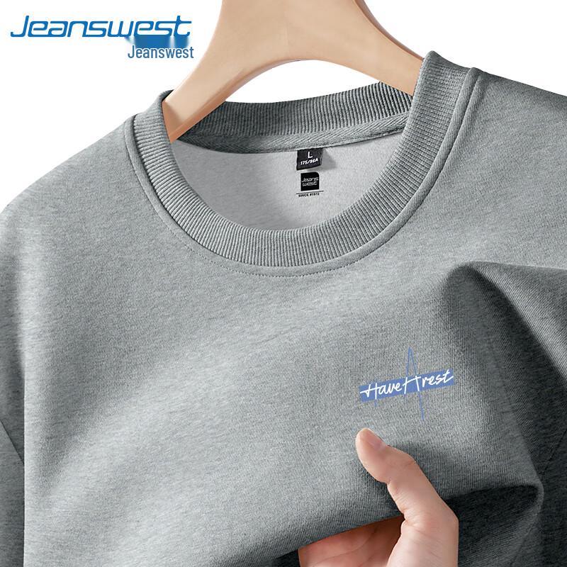 

Jeanswest Men s 2025 Letter Print Crewneck Sweatshirt M