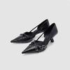 Fashion Temperament Fine Heel Single Shoes Summer New Pointed Head Shallow Mouth Metal Buckle Anti-slip Wear-resistant High Heels