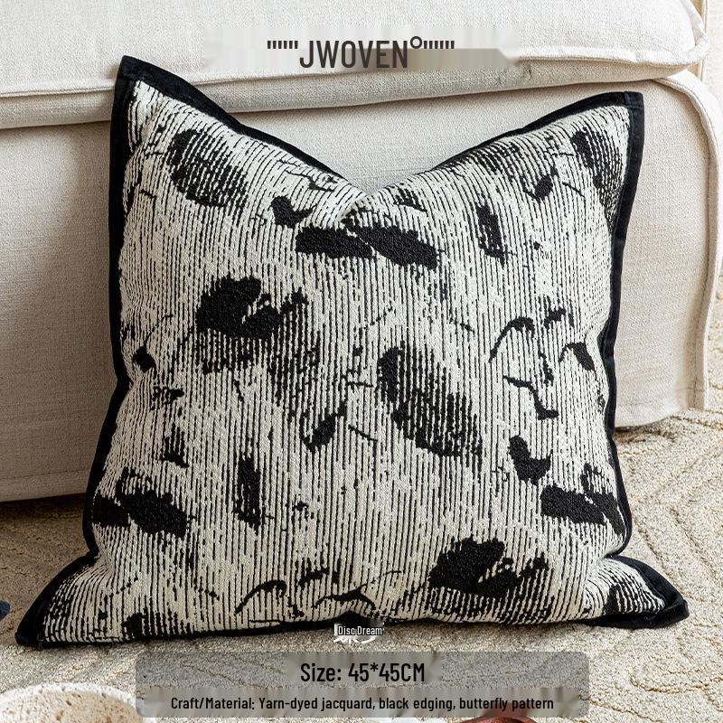 Oriental Pine Crane & Bamboo Embroidered Cushion Set – Chinese Style Sofa Décor