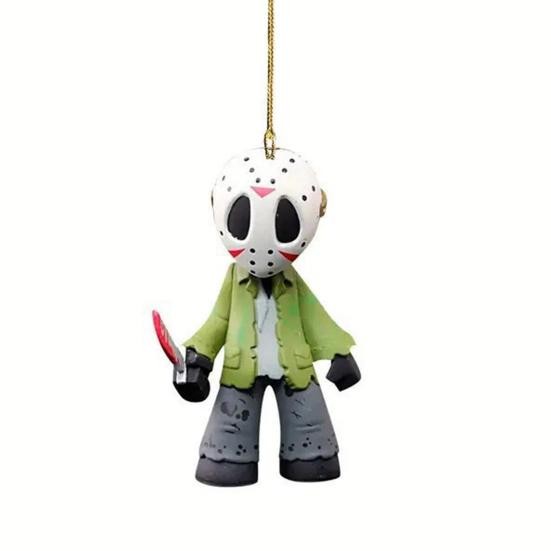 Halloween Car Rear View Mirror Charm Horror Mini Zombie 2D