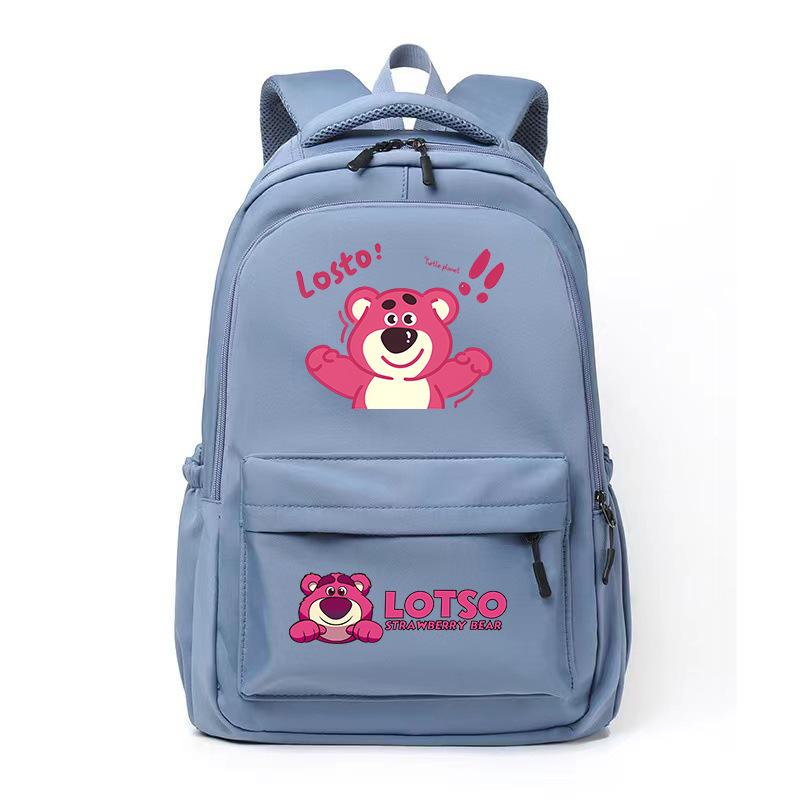 New LOSTO Strawberry Bear Printed Cartoon High-value Primary School Schoolbag Ultra-light Decompression Large Capacity