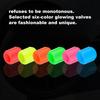 4pcs Cars Luminous Tire Valve Covers Glow In The Dark Tire Valve Caps Rubber Tire Valve Stem Caps Car Wheel Air Valve Cover