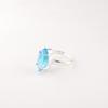 Swiss Blue Topaz Gemstone 925 Sterling Silver Jewelry Handcrafted Designer Ring RR-65-3