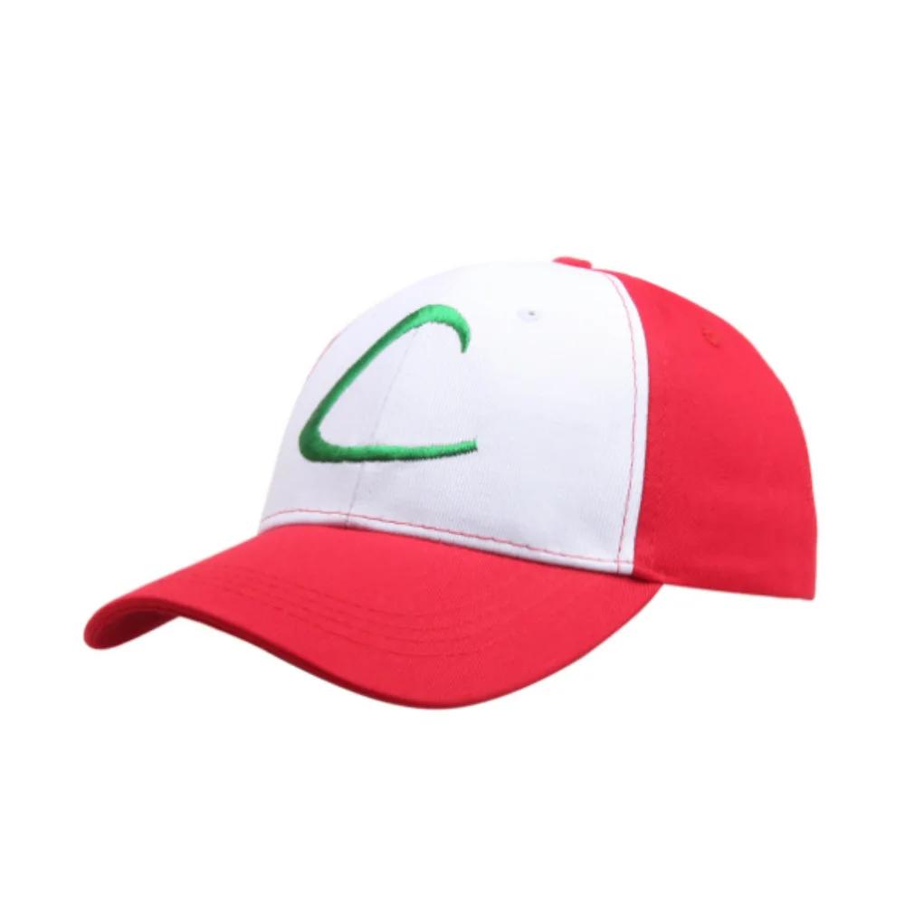 Cosplay Anime Ash Ketchum Clothes Men Blue Jacket Costume Boys Girls Cosplay for Party Trainer Pokemon Cap Gloves Set as the picture-M