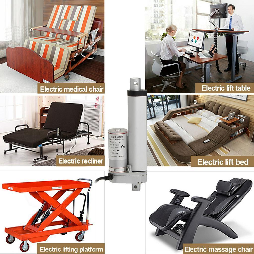 12V IP54 500N 50-400mm Lineárny aktuátor Motor Elektrický Priemyselný Zdvíhacie Dvere Otvárač Zdvíhací Nástroj Menovitá rýchlosť Nádherná Biela