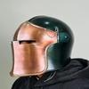 Barbuta Helmet Medieval Knight 18g Mild Steel LARP Cosplay Halloween Costume Barbuta Visored Warrior Helmet In Dual Tone
